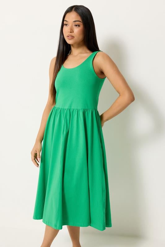 M&Co – Minikleid in Grün aus Baumwolle
