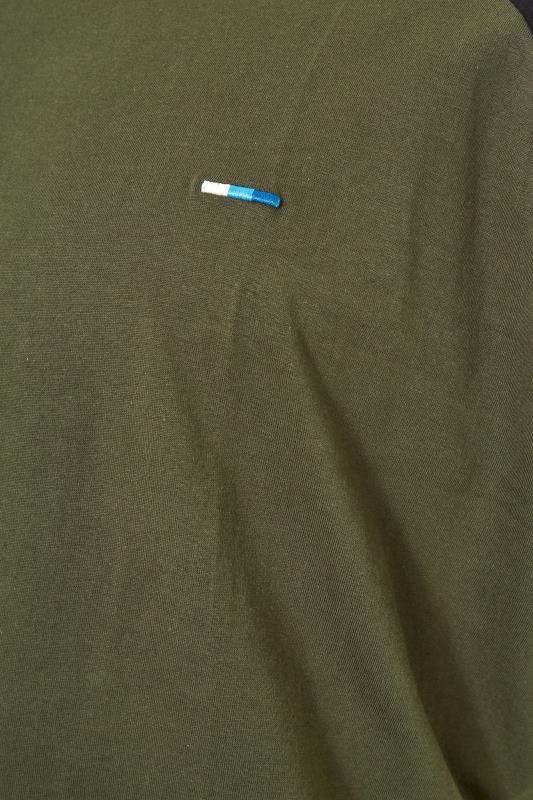 BadRhino Big & Tall Khaki Green Raglan T-Shirt 2