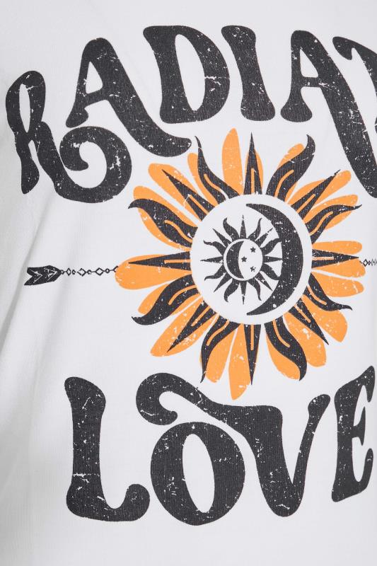 LTS Tall White 'Radiate Love' Slogan T-Shirt 5