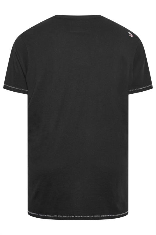 D555 Big & Tall Black 'State of Miami' T-Shirt | BadRhino 3