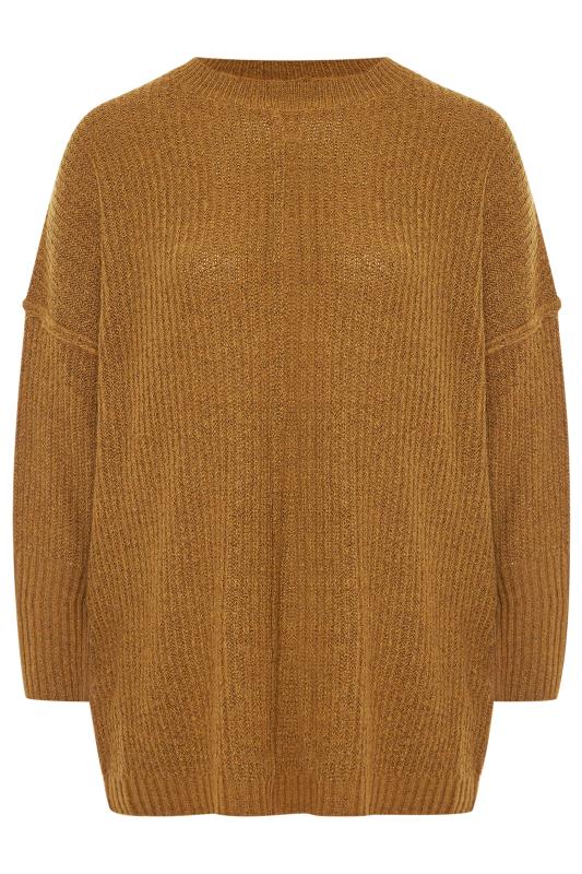 Curve Mustard Yellow Oversized Knitted Jumper_F.jpg