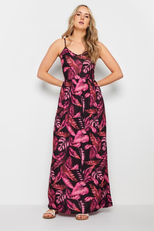LTS Tall Women's Black & Pink Tropical Print Maxi Dress | Long Tall Sally 3