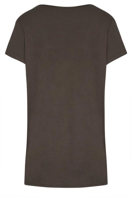 LTS Tall Women's Chocolate Brown V-Neck T-Shirt | Long Tall Sally 7