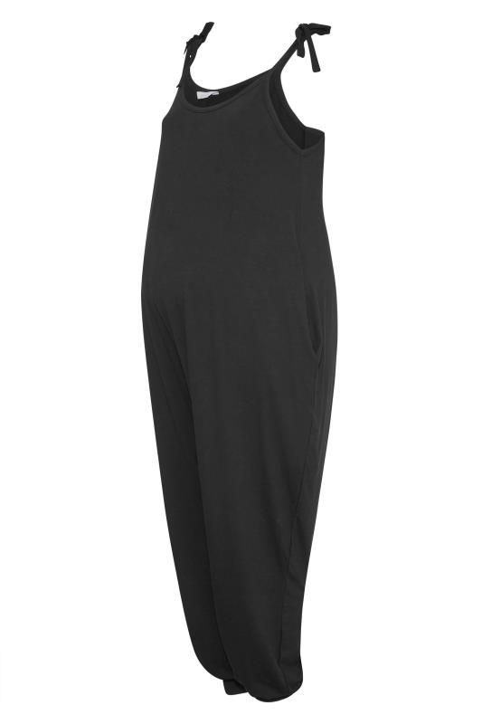 BUMP IT UP MATERNITY Plus Size Black Oversized Jumpsuit | Yours Clothing 6