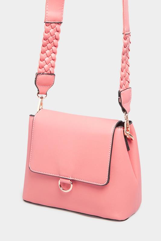  Pink Plaited Strap Camera Bag