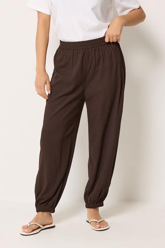  M&Co Petite pantalones bombachos marrón chocolate