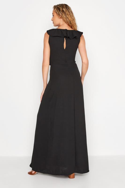 LTS Tall Women's Black Frill Detail Maxi Dress | Long Tall Sally 3