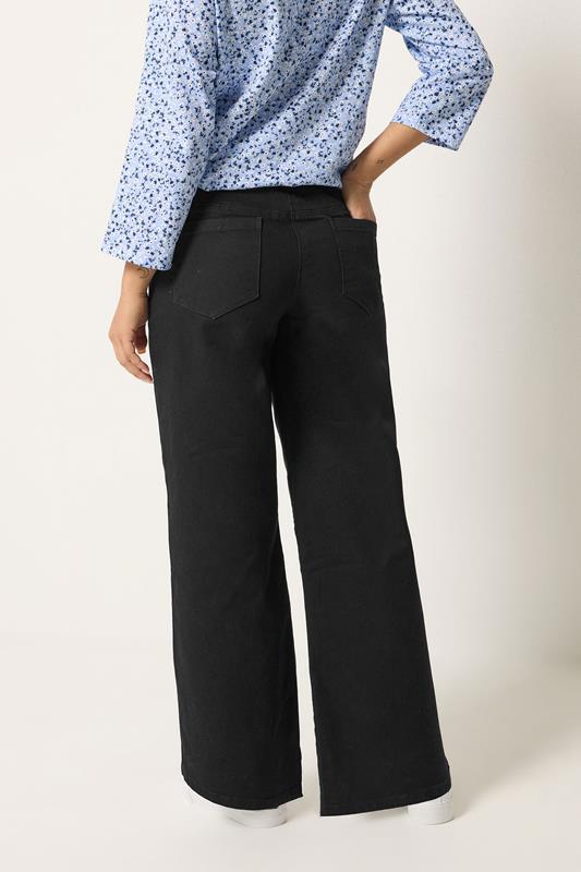 M&Co Petite Black Wide Leg Jeggings | M&Co 2