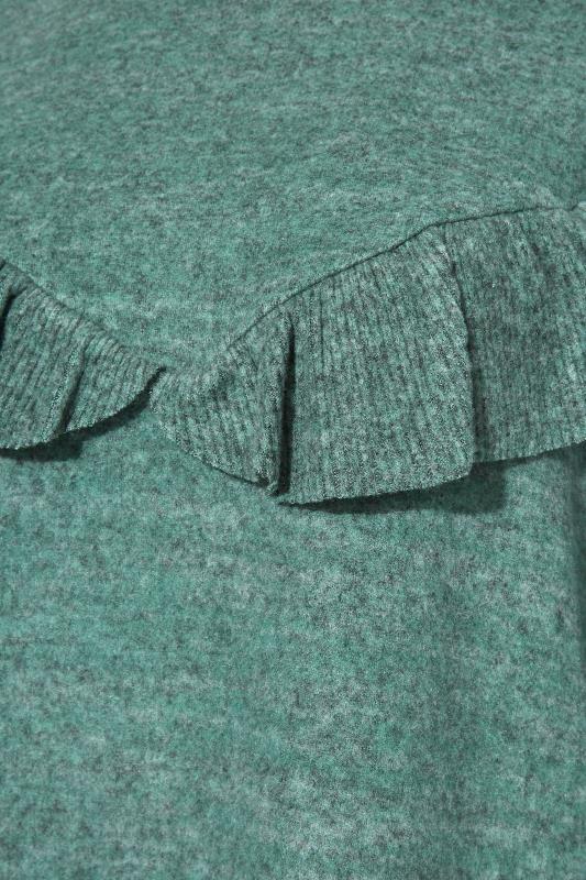 LTS Tall Green Soft Touch Frill Top 5