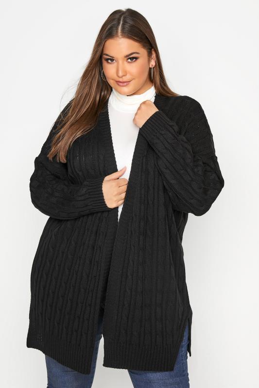 Black Cable Knitted Cardigan_A.jpg