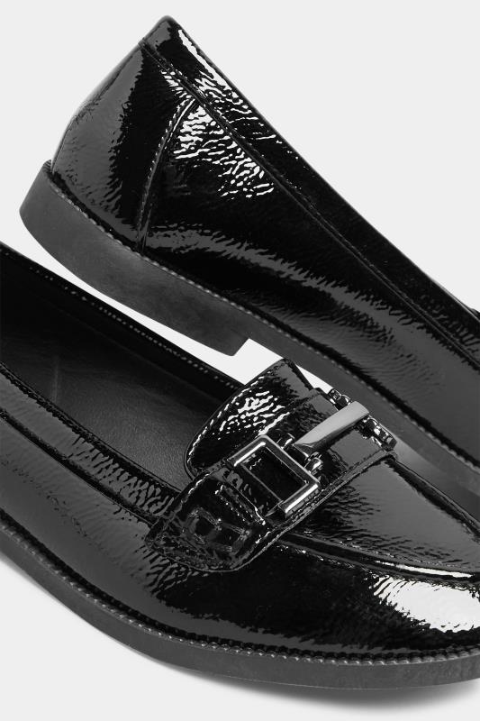 PixieGirl Black Patent Detail Loafers In Standard D Fit 5