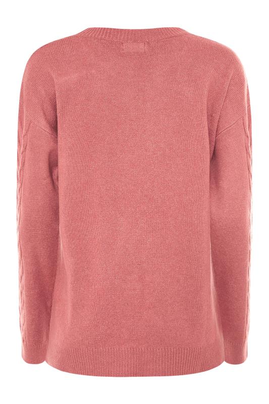 LTS Tall Pink Pointelle Knitted Jumper 7