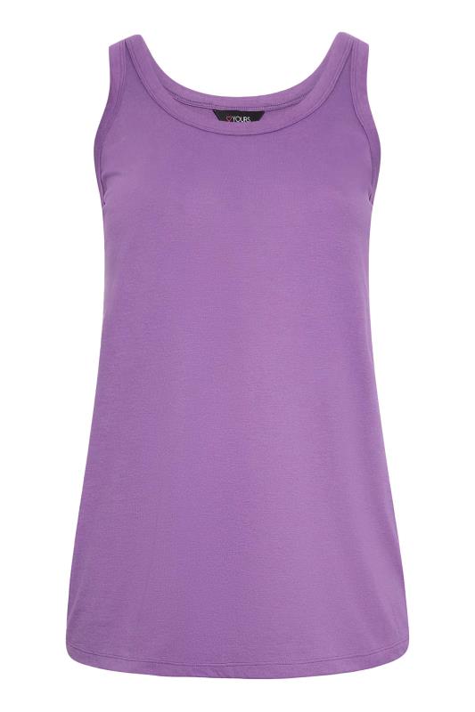 YOURS Curve Plus Size Purple Essential Vest Top | Yours Clothing  6
