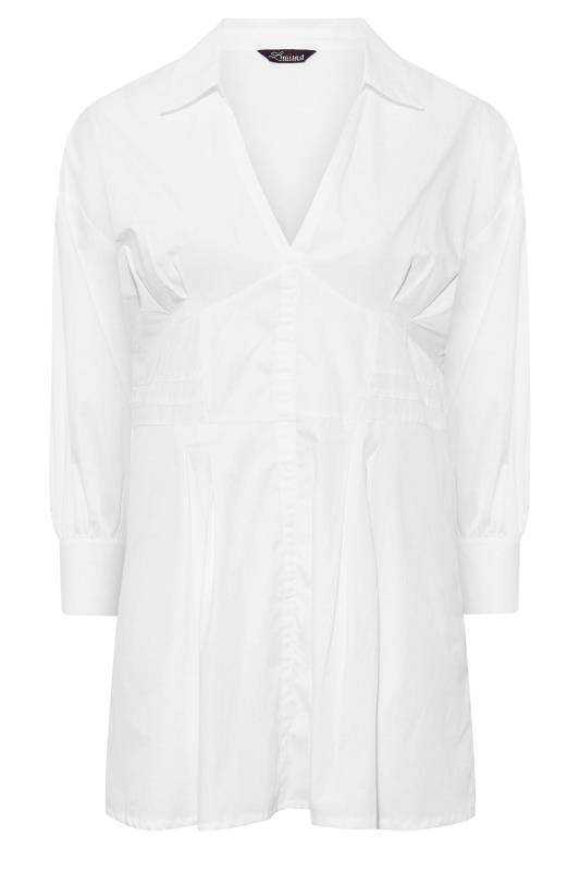LIMITED COLLECTION Plus Size White Corset Shirt | Yours Clothing 7