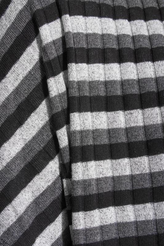 Curve Grey Stripe Short Sleeve Cardigan_S.jpg