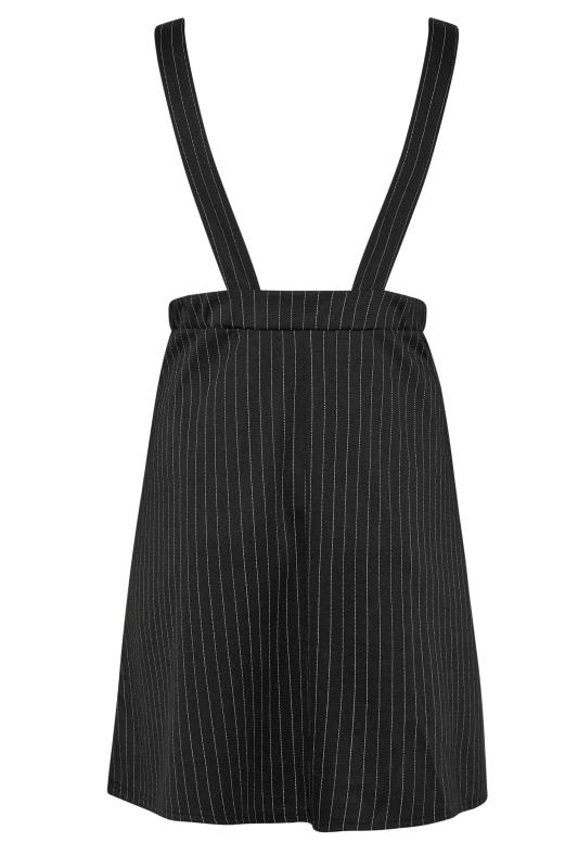 LIMITED COLLECTION Plus Size Black Pinstripe Pinafore Dress | Yours Clothing 7