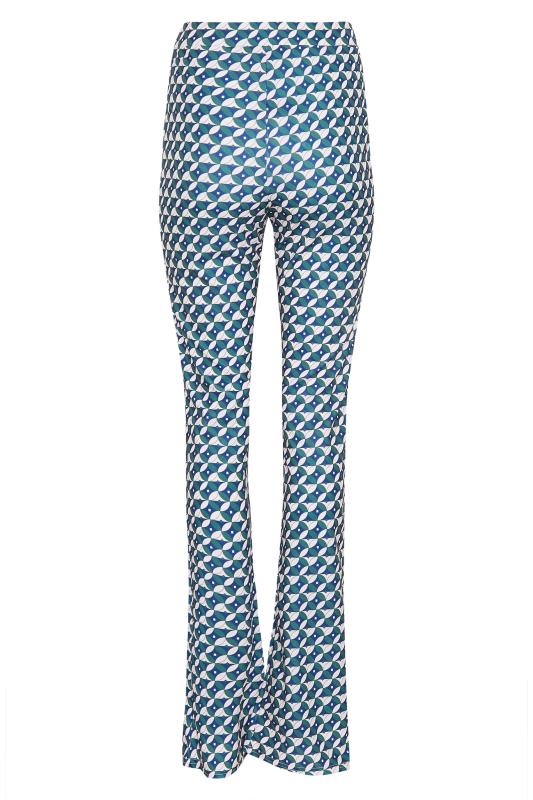LTS Tall Women's Blue Geometric Print Slim Leg Trousers | Long Tall Sally 6