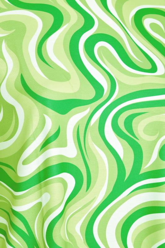 LIMITED COLLECTION Curve Green Retro Swirl Print Grown on Sleeve Top_Z.jpg