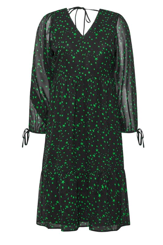LIMITED COLLECTION Plus Size Black Star Print Dress | Yours Clothing 6