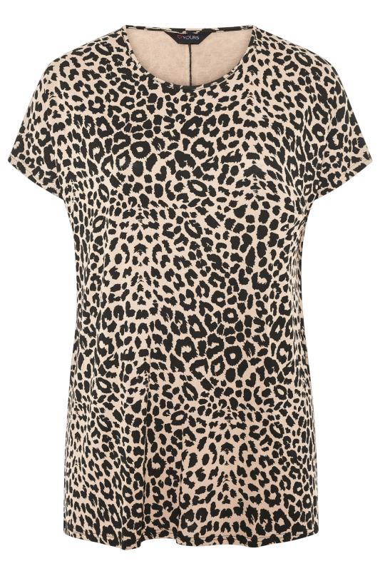Stone Leopard Print Dipped Hem T-Shirt_F.jpg