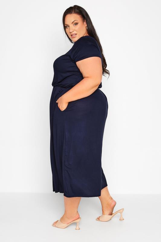 YOURS LONDON Navy Blue Pocket Maxi Dress | Yours Clothing 3