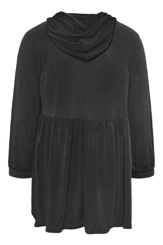 Plus Size LIMITED COLLECTION Black Peplum Hoodie | Yours Clothing 6