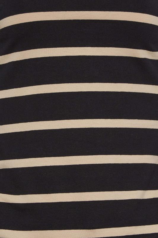 LTS Tall Black Stripe Roll Neck Cotton Top | Long Tall Sally 6