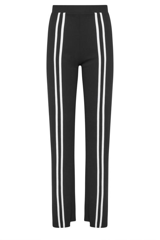 LTS Tall Womens Black & White Front Stripe Wide Leg Trousers | Long Tall Sally 5