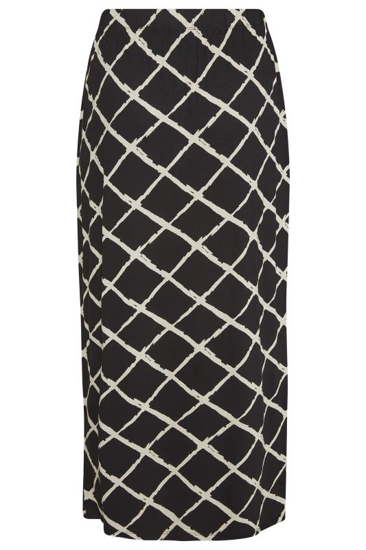 Plus Size Black Diamond Check Maxi Skirt | Yours Clothing 4