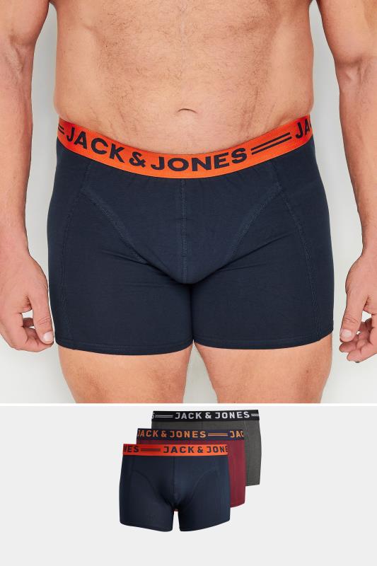 Men's  JACK & JONES Red 3 Pack Trunks