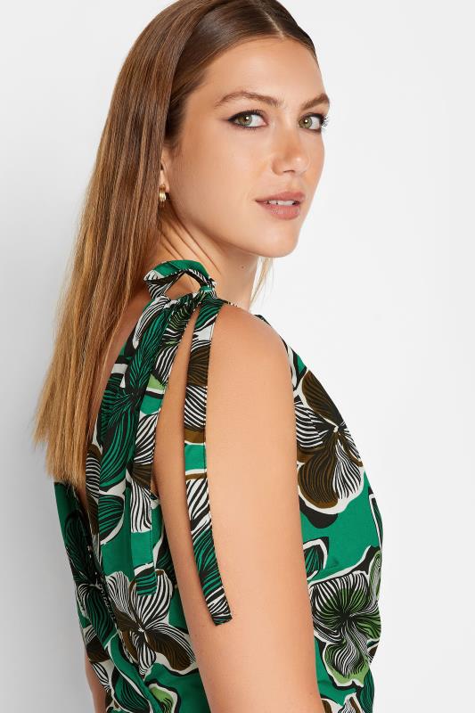 LTS Tall Women's Green Tropical Print Shoulder Tie Maxi Dress | Long Tall Sally 4