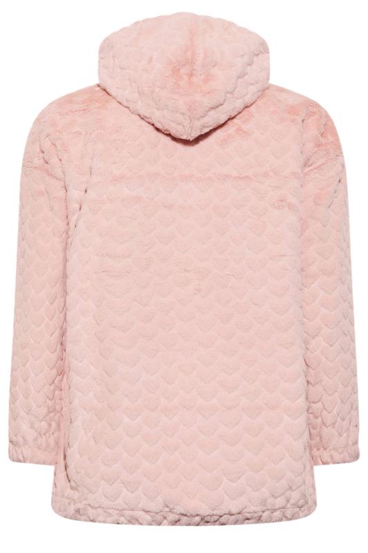YOURS LUXURY Plus Size Pink Heart Faux Fur Jacket  | Yours Clothing 8