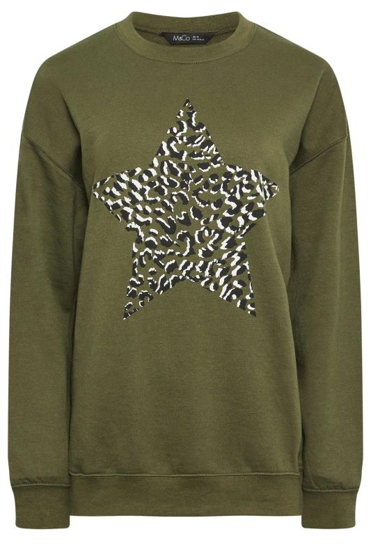 M&Co Green Animal Print Star Sweatshirt 5
