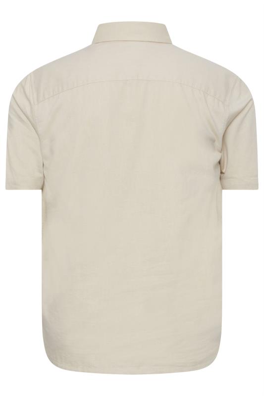 BadRhino Big & Tall Natural Beige Short Sleeve Oxford Shirt | BadRhino 4