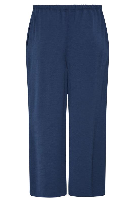 LTS Tall Navy Blue Lightweight Twill Cropped Trousers_BK.jpg