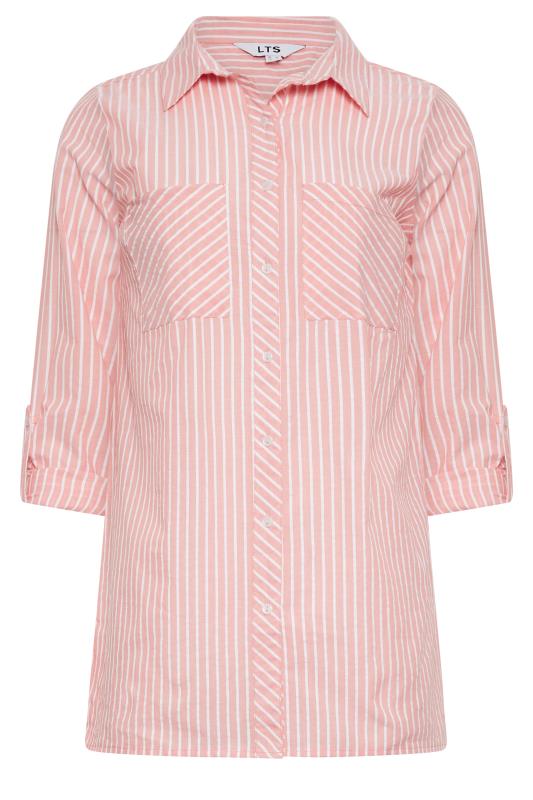 LTS Tall Women's Pink Cotton Stripe Shirt | Long Tall Sally 6