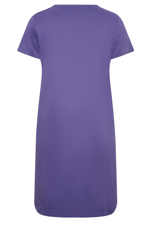 YOURS Plus Size Curve Purple 'Dream Time' Nightdress | Yours Clothing 7