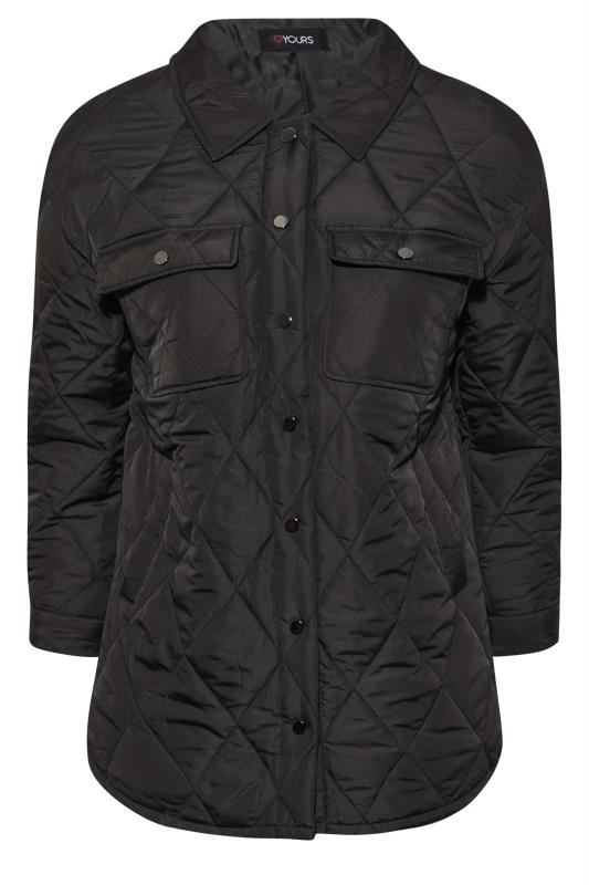 Curve Black Quilted Shacket 6