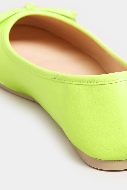 Green Ballerina Pumps In Wide E Fit & Extra Wide EEE Fit | Yours Clothing 4