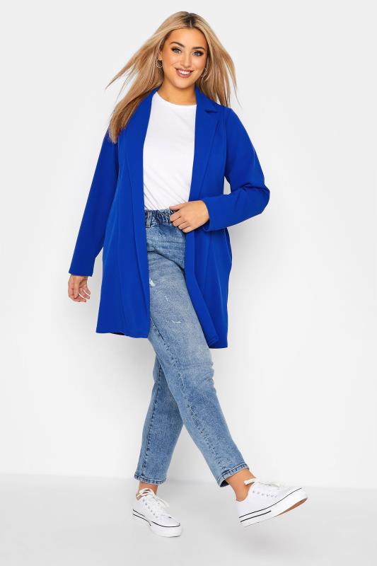 LIMITED COLLECTION Plus Size Cobalt Blue Longline Blazer | Yours Clothing 4
