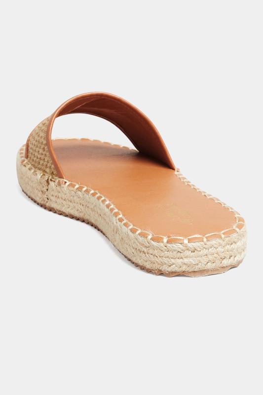 Brown Espadrille Mules In Wide E Fit 4