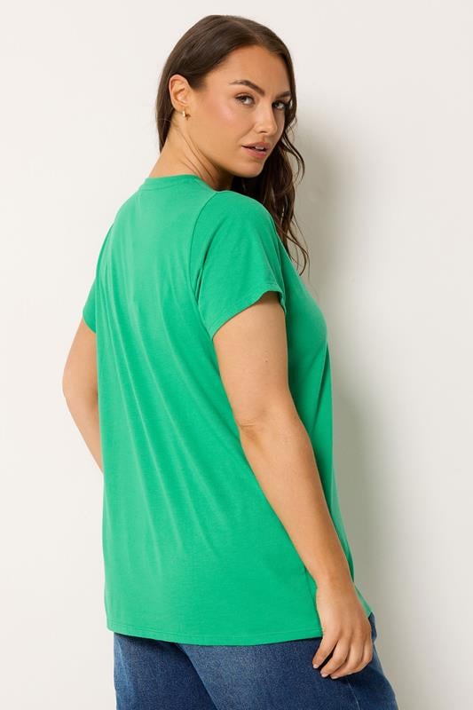 YOURS Plus Size Green Core Basic T-Shirt | Yours Clothing 2