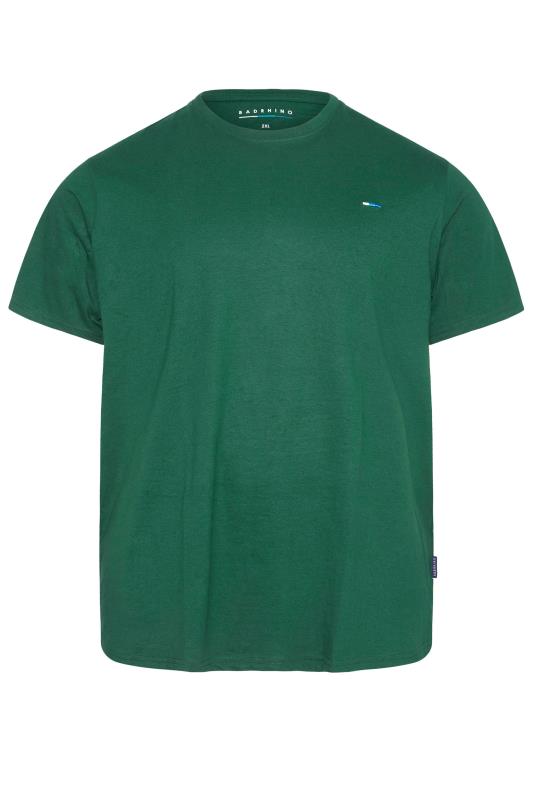 BadRhino Big & Tall Forest Green Plain T-Shirt 3