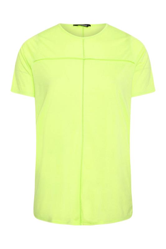LIMITED COLLECTION Plus Size Lime Green Exposed Seam T-Shirt | Yours Clothing  5