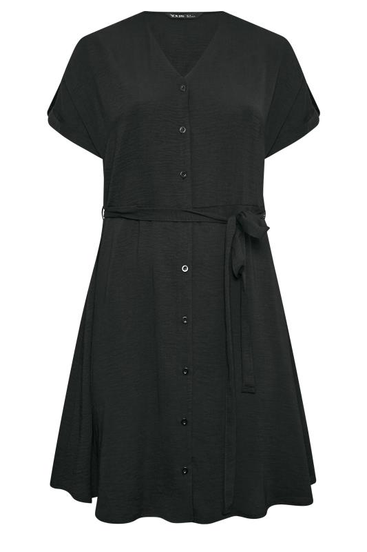 YOURS Curve Plus Size Black Utility Shirt Dress | Yours Clothing  6