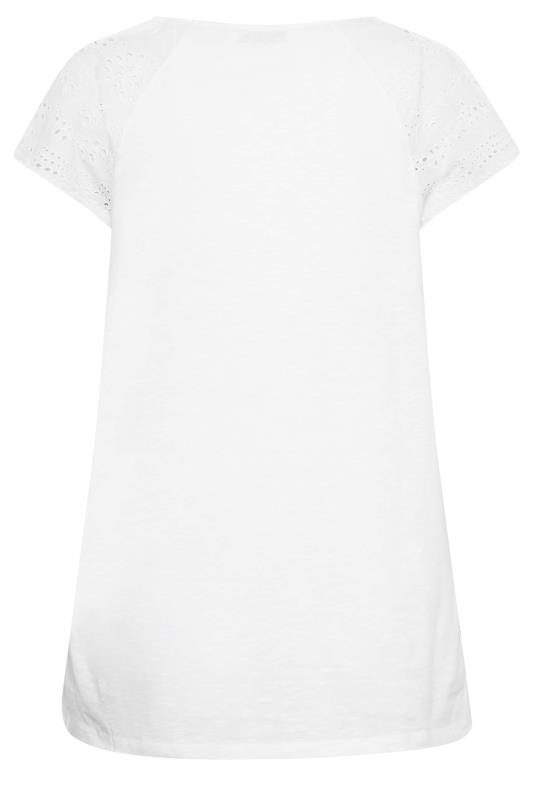YOURS Plus Size White Crochet Lace Top | Yours Clothing 7