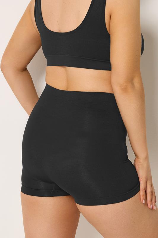 YOURSET Plus Size 2 PACK Black & Nude Seamless Control High Waisted Shorts | Yours Clothing 7
