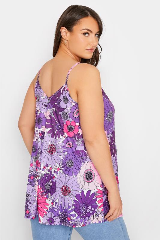 LIMITED COLLECTION Curve Purple Retro Floral Strappy Cami Top_C.jpg