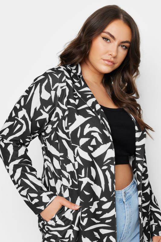 LIMITED COLLECTION Plus Size Black Abstract Print Blazer | Yours Clothing 4