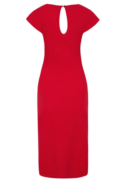 LTS Tall Red Twist Midi Dress | Long Tall Sally  7